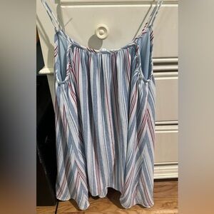 Olivaceous Striped Red, White, and Blue Dress. Size Women’s Large